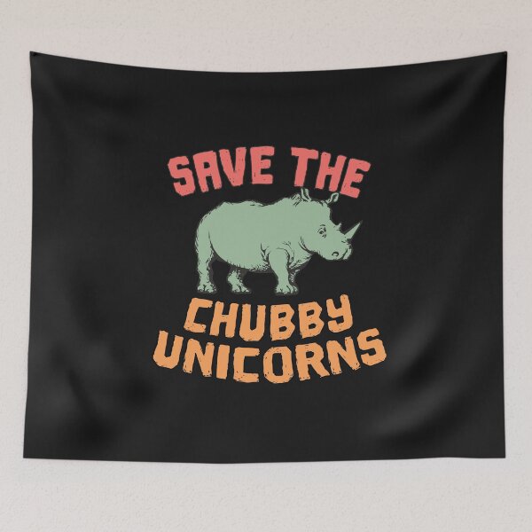 Item preview, Save the Chubby Unicorns Rhinos Vintage  designed and sold by alenaz.