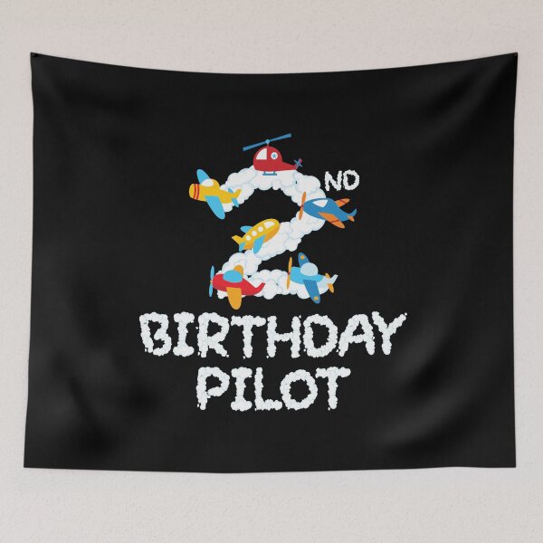 Item preview, 2nd Birthday Pilot 2 Years Old Aviator Kid B-day Party product designed and sold by Grabitees.