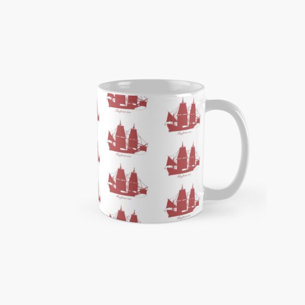 The Mayflower 1620 on red 2 Classic Mug