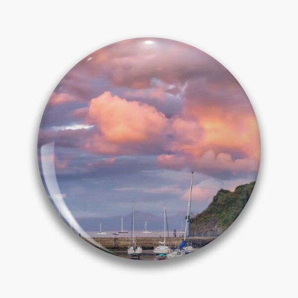 Item preview, Outer harbour Abersoch with sunset and rainbow OHRCLpan designed and sold by Turtle  Photography.