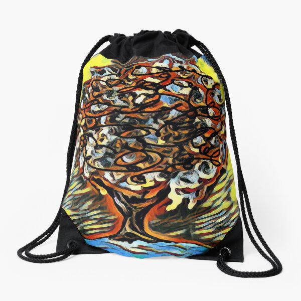 Tree Art 7 designed and created by (c) Janet Watson Art Drawstring Bag
