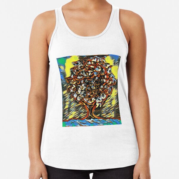 Tree Art 7 designed and created by (c) Janet Watson Art Racerback Tank Top