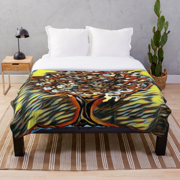 Tree Art 7 designed and created by (c) Janet Watson Art Throw Blanket