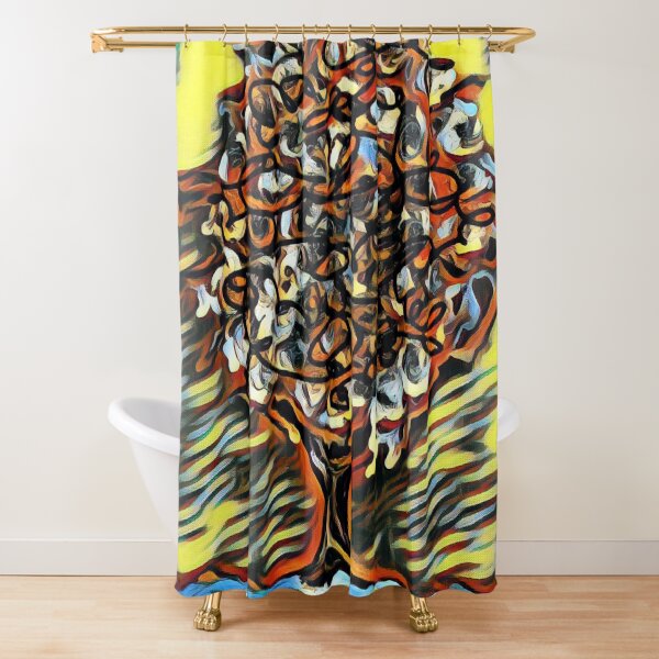 Tree Art 7 designed and created by (c) Janet Watson Art Shower Curtain