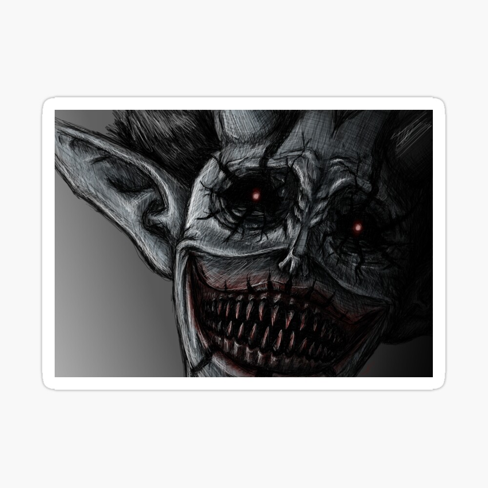 Scary Demon Art Horror Wallet Black Leather Wallet Demon 