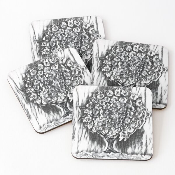 Tree Art 2 designed and created by (c) Janet Watson Art Coasters (Set of 4)