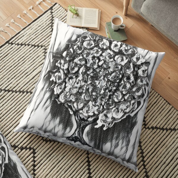 Tree Art 2 designed and created by (c) Janet Watson Art Floor Pillow
