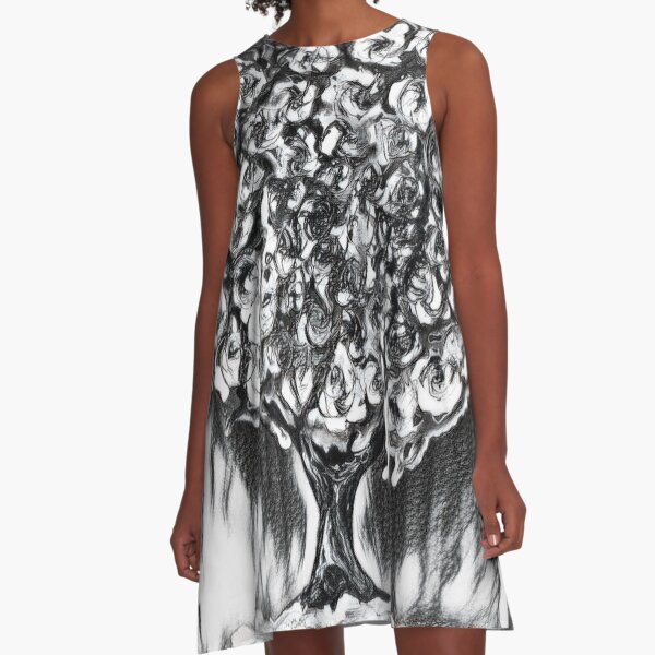 Tree Art 2 designed and created by (c) Janet Watson Art A-Line Dress