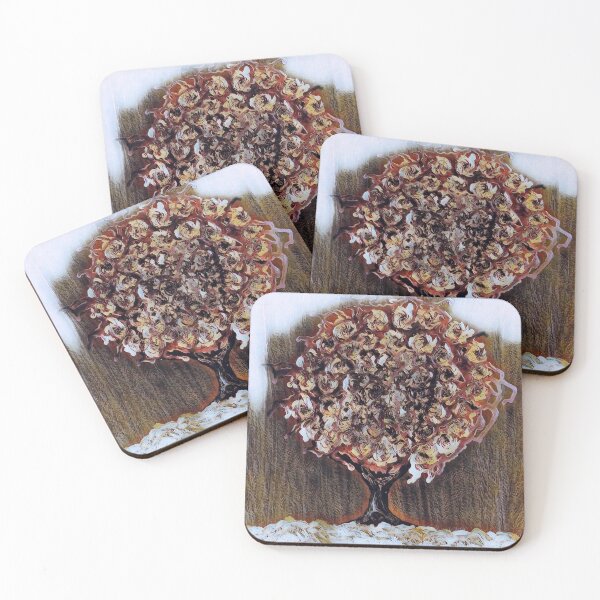 Tree Art 1 designed and created by Janet Watson Art Coasters (Set of 4)
