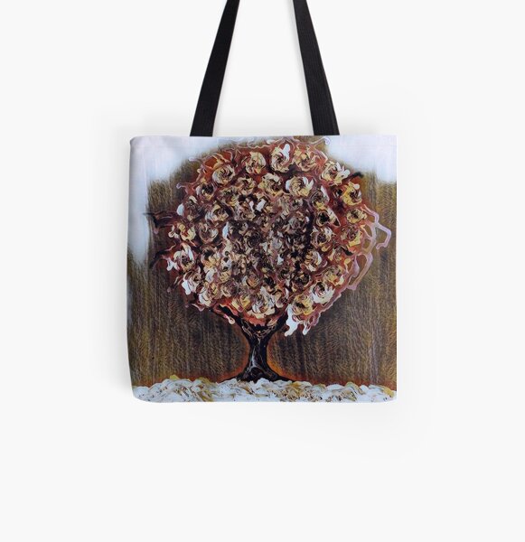 Tree Art 1 designed and created by Janet Watson Art All Over Print Tote Bag