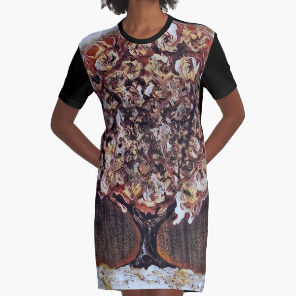 Tree Art 1 designed and created by Janet Watson Art Graphic T-Shirt Dress