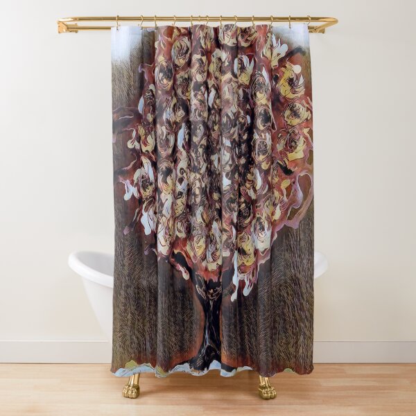 Tree Art 1 designed and created by Janet Watson Art Shower Curtain