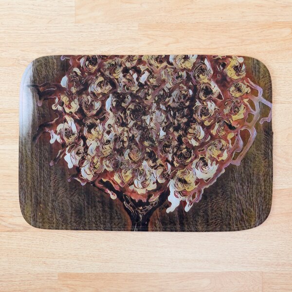 Tree Art 1 designed and created by Janet Watson Art Bath Mat