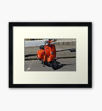 Orange Vespa Framed Print
