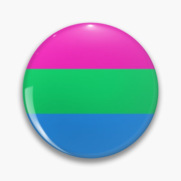 Polysexual Pride Large Flag Print Pin