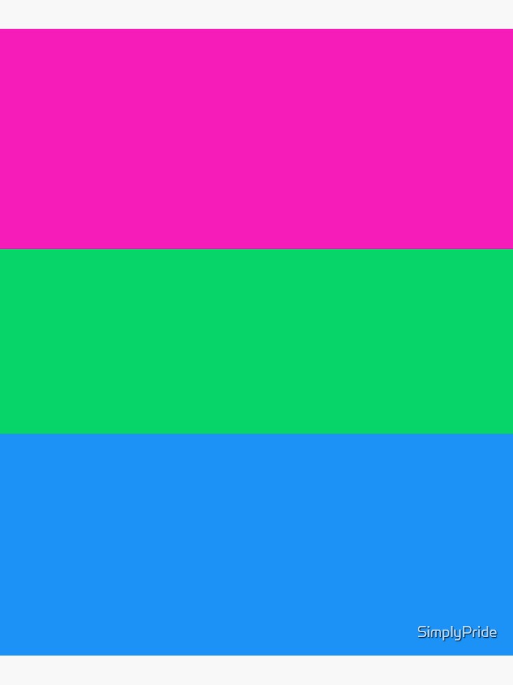 Polysexual Pride Large Flag Print Sticker By Simplypride Redbubble 7264