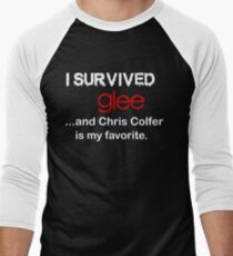I survived glee...and Chris Colfer is my favorite. Men's Baseball ¾ T-Shirt