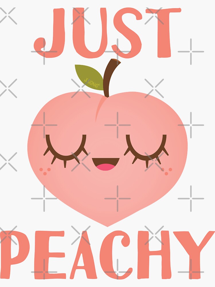 Just Peachy Sticker By Jsongdesign Redbubble 8127