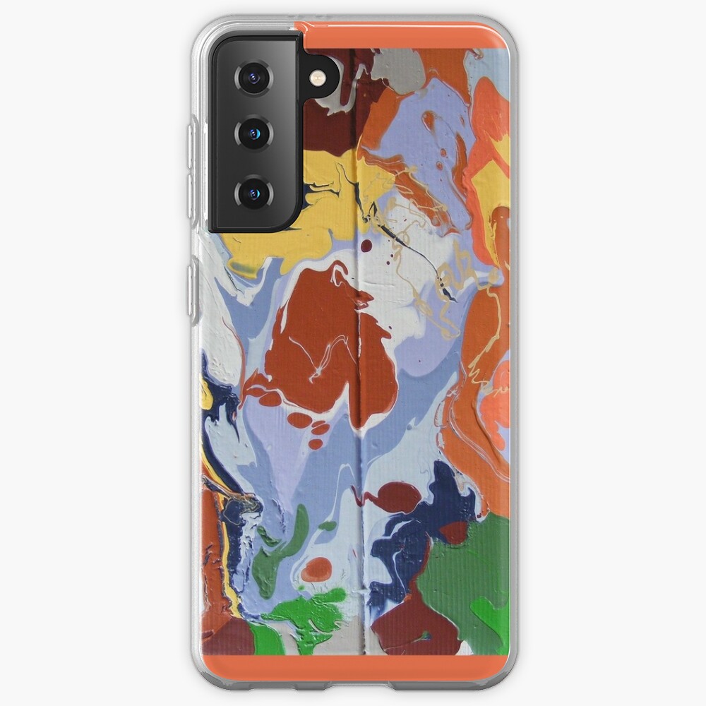 COLORFUL ABSTRACT SWIRLING WAVES  Samsung Galaxy Phone Case
