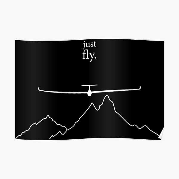 Just Fly By Glinder Design Poster