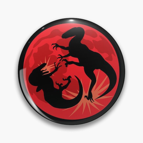Artikelvorschau, Dinosaurier kämpfen unter dem roten Mond entworfen und verkauft von Spammabelle.