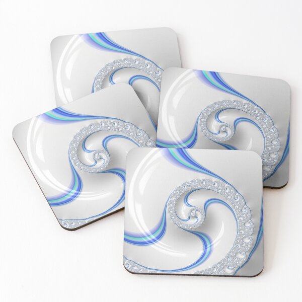 Item preview, Elegant Fractal Spiral White and Blue designed and sold by mhfoto.