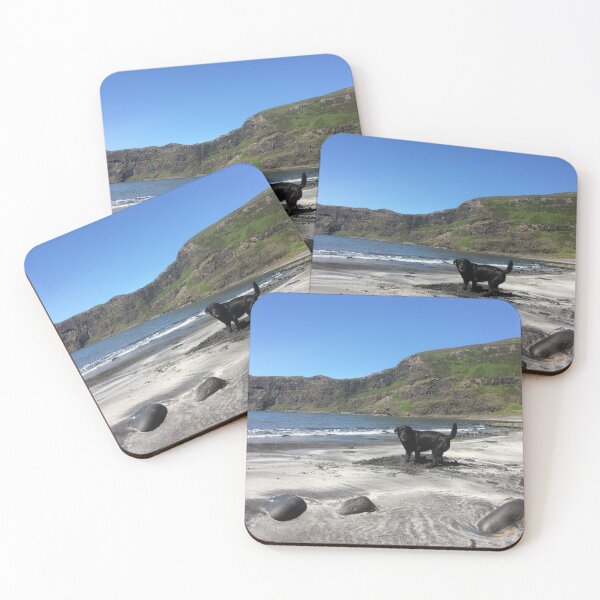 Item preview, Scottish beach with black dog. designed and sold by pRick1963.