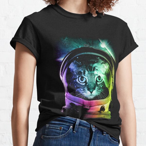 t shirt space cat