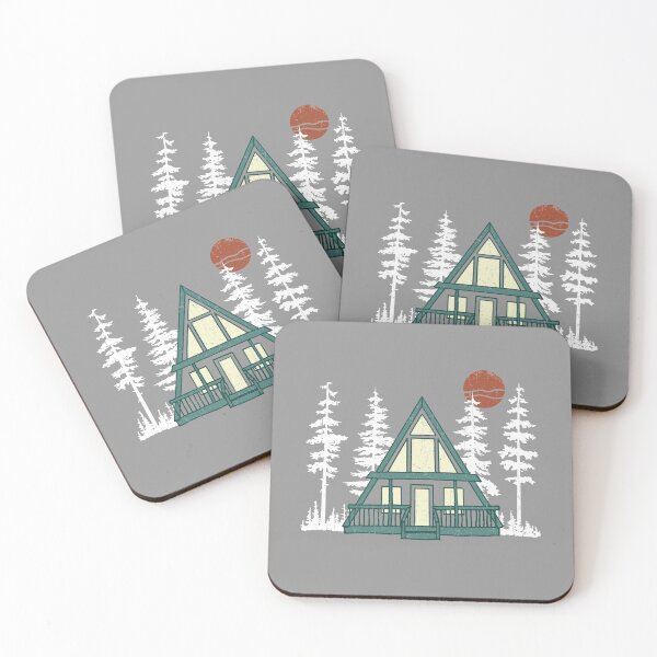 Item preview, A Frame with Pine Trees designed and sold by GreatLakesLocal.