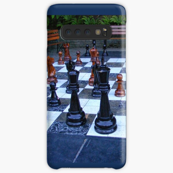 BLACK AND WHITE GEOMETRIC OUTDOOR CHESS BOARD GAME Samsung Galaxy Snap Case