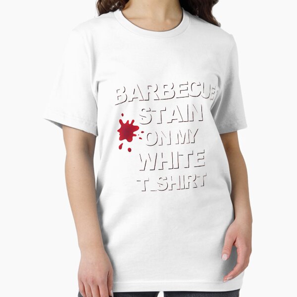 Item preview, Barbecue Stain on my white t-shirt - Funny BBQ tee - Country song lyrics - Short-Sleeve Unisex T-Shirt  designed and sold by KC1max.