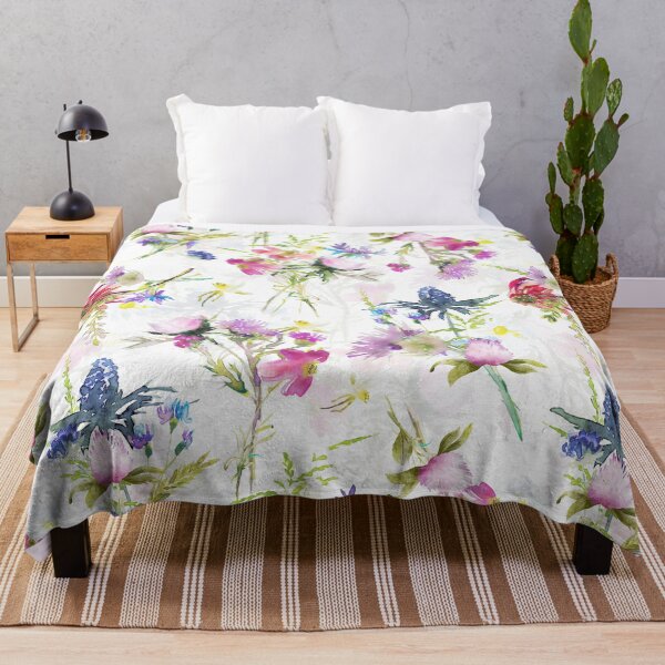 Item preview, Midsummer wild flowers meadow Botanical Garden double layer designed and sold by UtArt.
