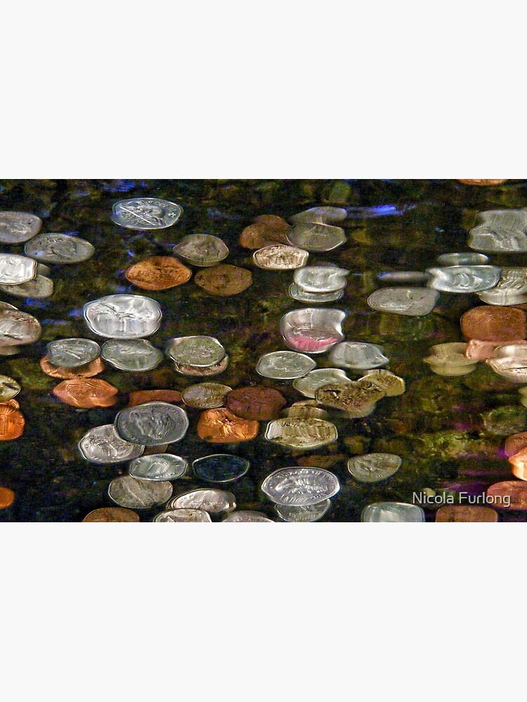 Thumbnail 2 of 2, Laptop Skin, SURREAL MONEY AND COINS UNDER WATER ABSTRACT designed and sold by Nicola Furlong.