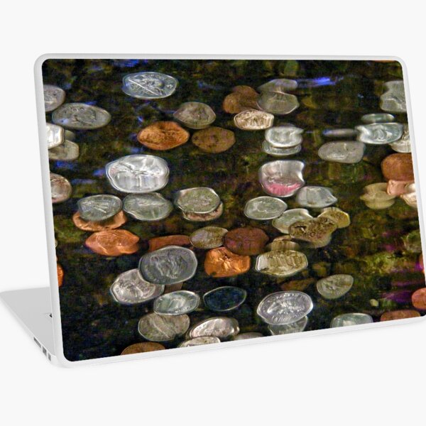 SURREAL MONEY AND COINS UNDER WATER ABSTRACT  Laptop Skin
