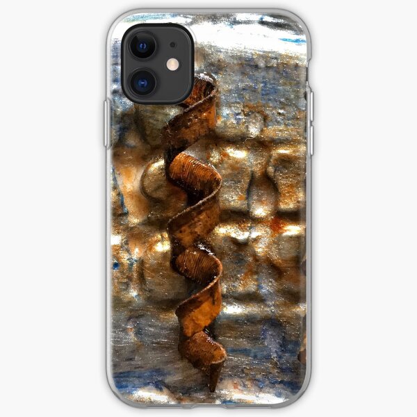 DARK VINTAGE STEAMPUNK RUSTY METALLIC SPIRALS iPhone Soft Case