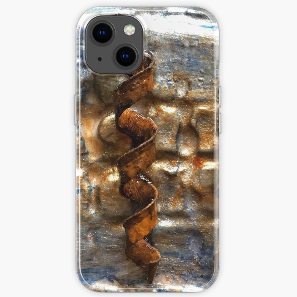 DARK VINTAGE STEAMPUNK RUSTY METALLIC SPIRALS iPhone Soft Case