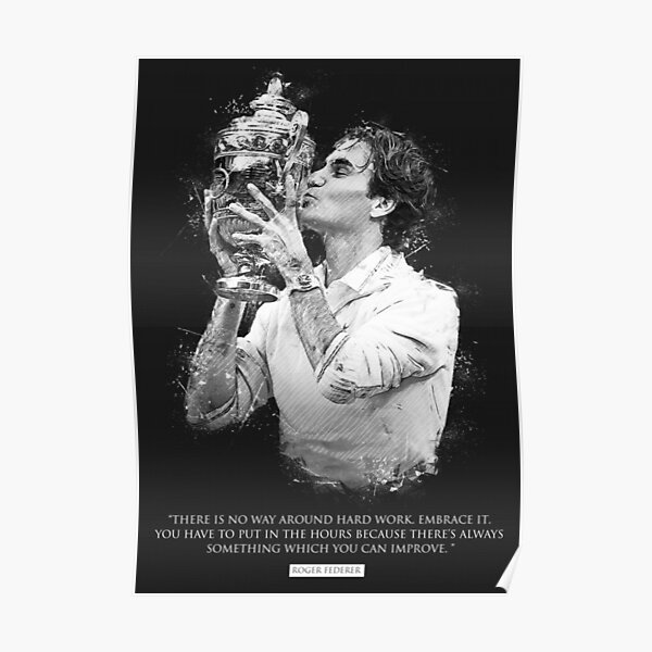 Umarme es - Roger Federer Poster