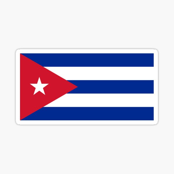 Cuba Flag - Cuban National Flag T-Shirt Sticker Sticker