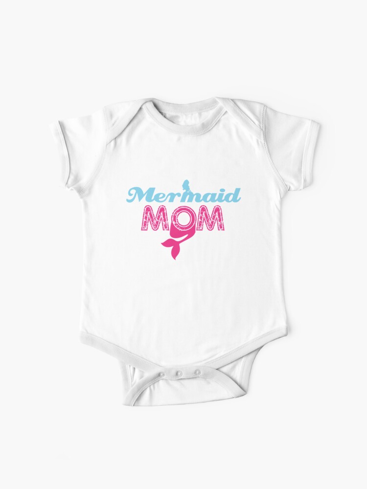 Mermaid Mom Mommy Mother Mermaids Ocean Sea Swim Baby One Piece By Desdesigner Redbubble