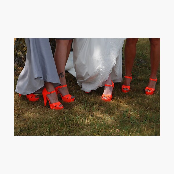 Orange Shoes Photographic Print