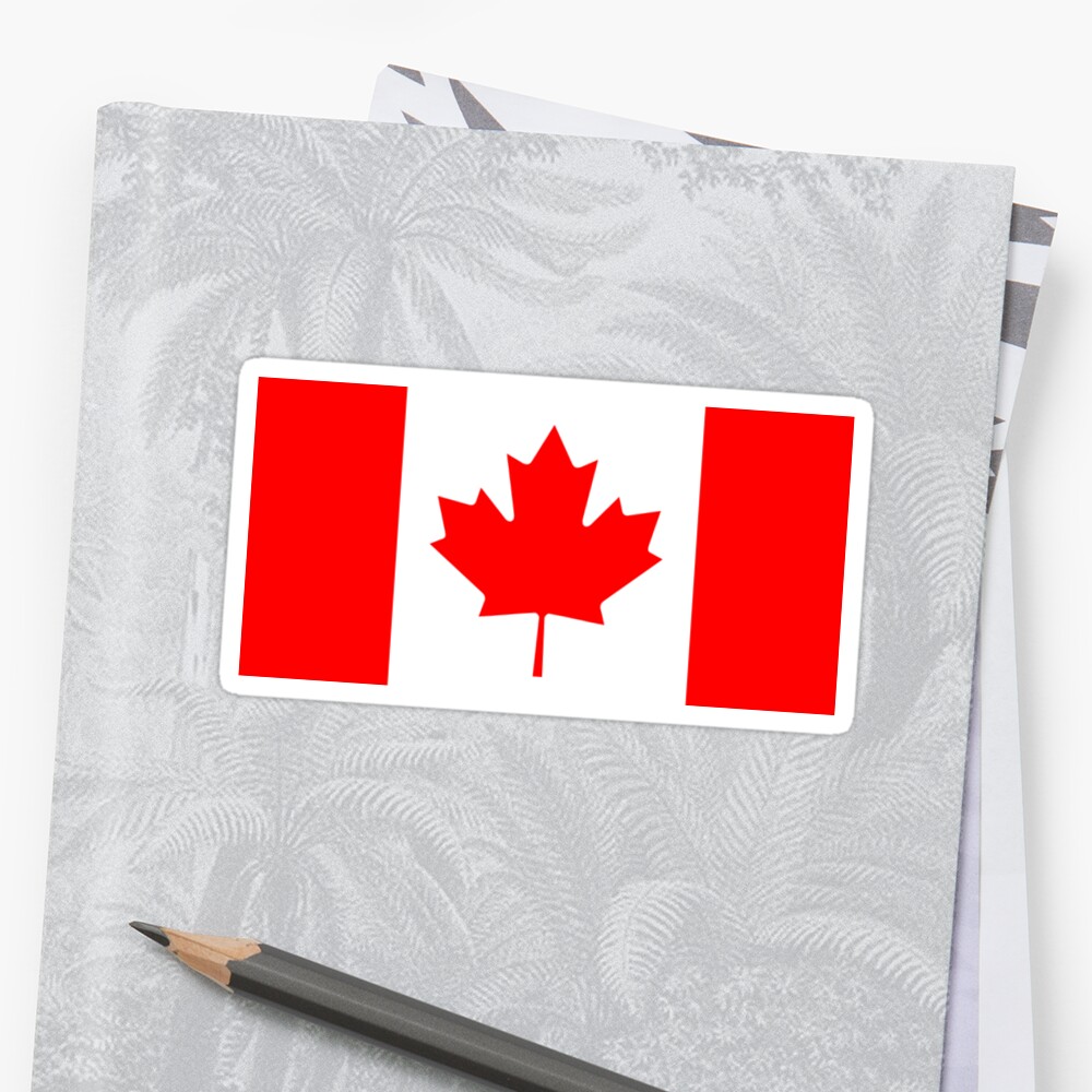 Canadian Flag National Flag Of Canada Maple Leaf T Shirt Sticker Sticker By Deanworld