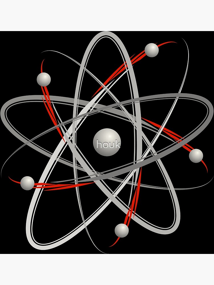 Poster  Symbole de  l  atome   par houk Redbubble