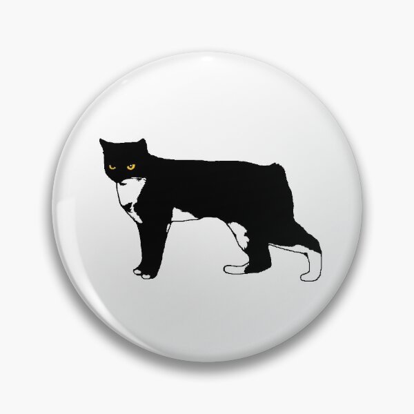 Item preview, Pixel the Black and White Manx ❤ White/Transparent designed and sold by pixelmountain.