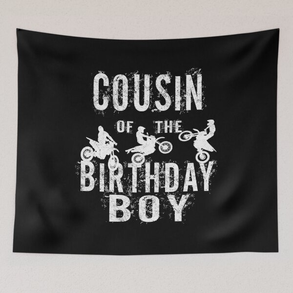 Item preview, Cousin Of The Birthday Boy Dirt Bike B-day Party graphic designed and sold by Grabitees.