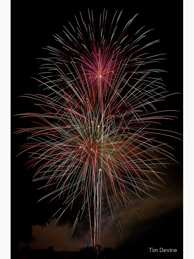 "Black Mountain Fireworks" Poster by tsdevine Redbubble