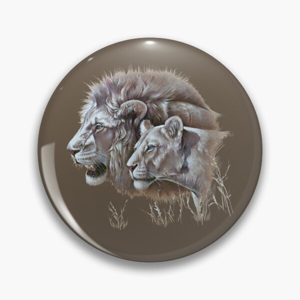 Item preview, White Lion and Lioness designed and sold by Salmoneggs.