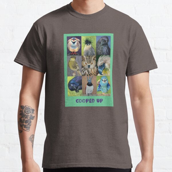 Cooped up birds, a collection 9 different types of birds Classic T-Shirt
