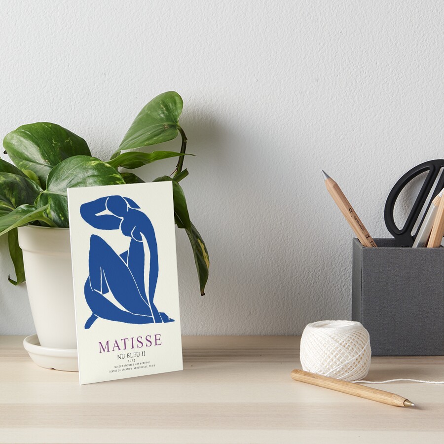 Henri Matisse Nu Bleu II (Blue Nude II) 1952 Artwork for Wall Art, Prints, Posters, Tshirts, Men, Women, Youth Art Board Print