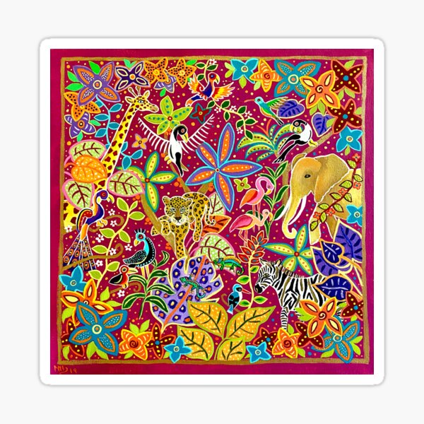 Colorful African jungle Sticker