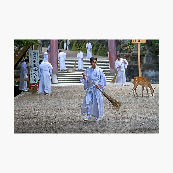 Monks at Work Photographic Print